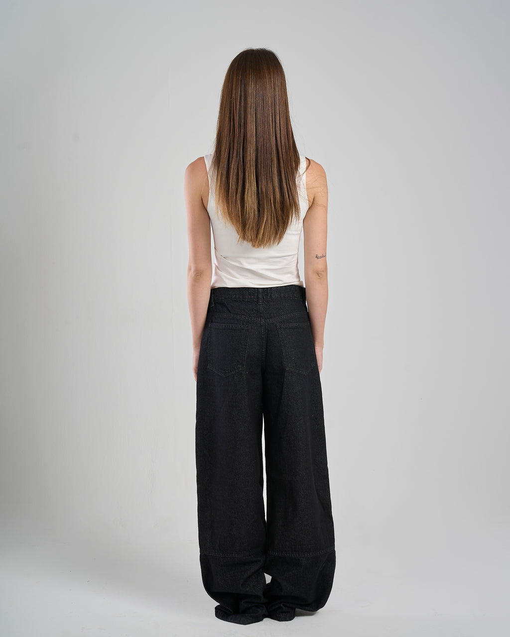 Straight Leg Raw Denim in Black