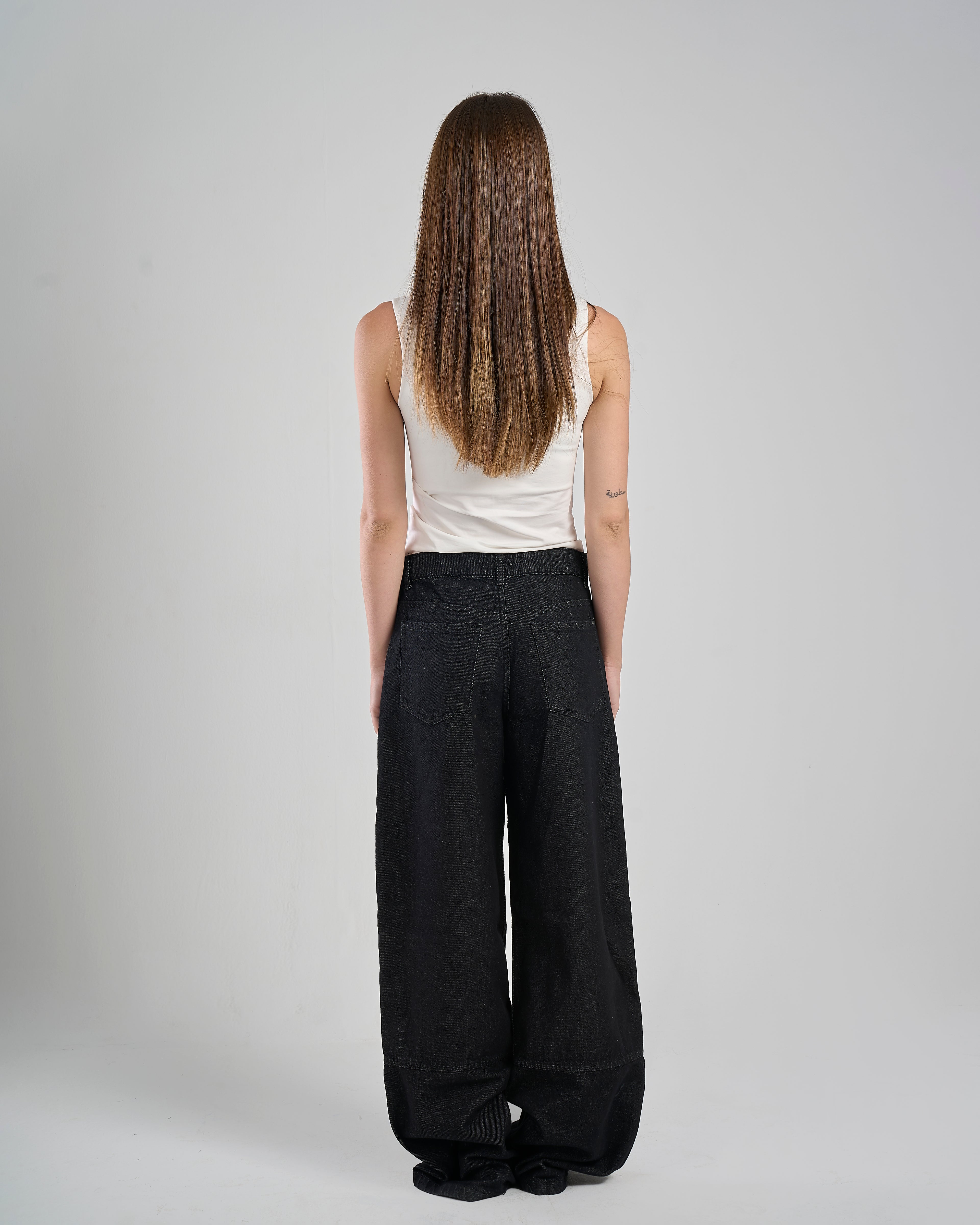 Straight Leg Raw Denim in Black