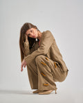 Pure Linen Pants in Café