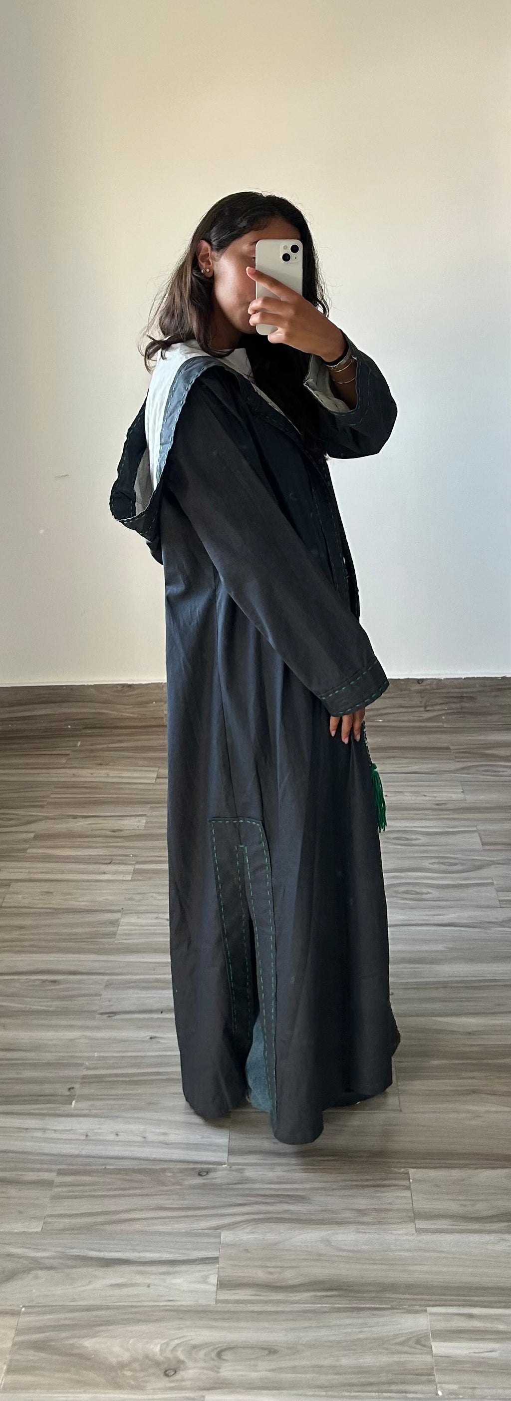 Denim Green Lining Kaftan