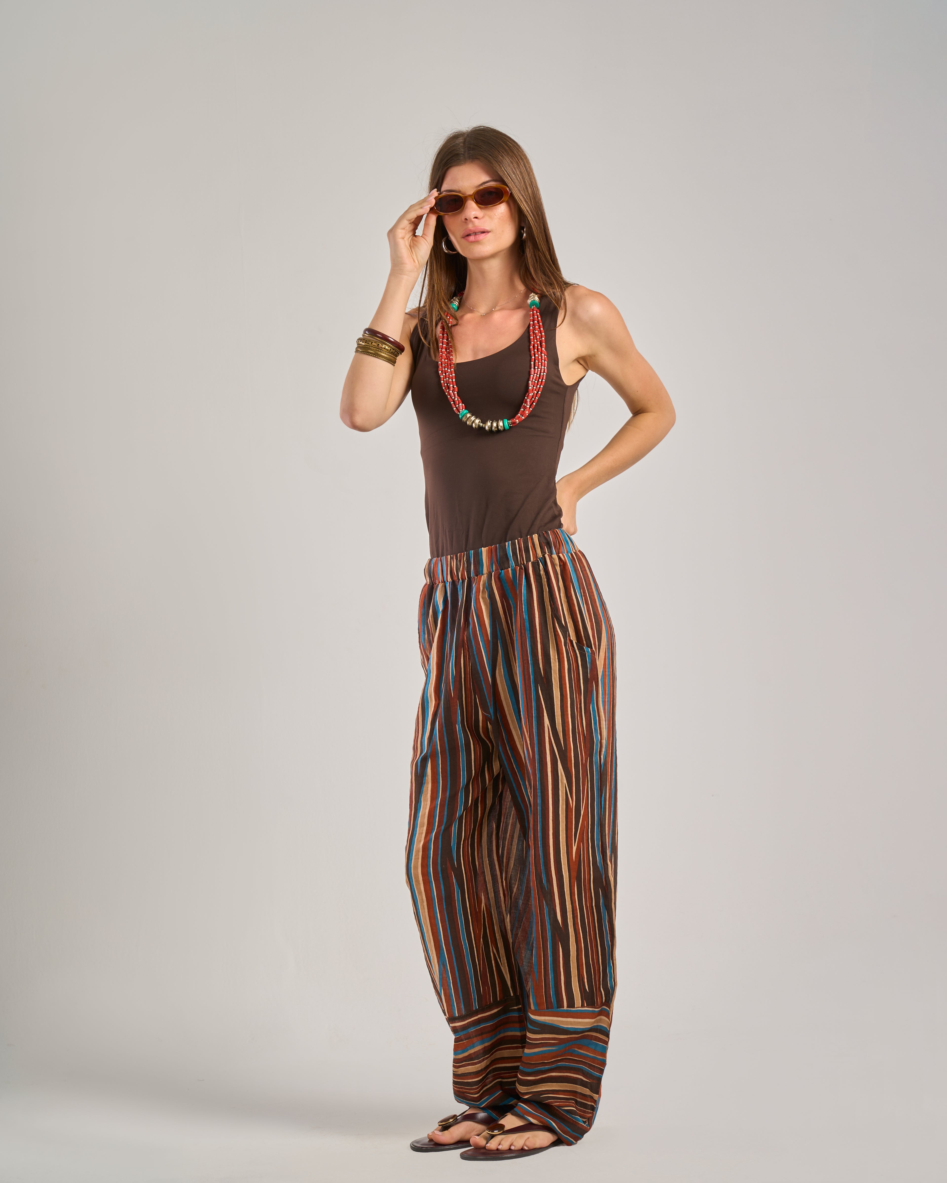 Striped Balloon Pants