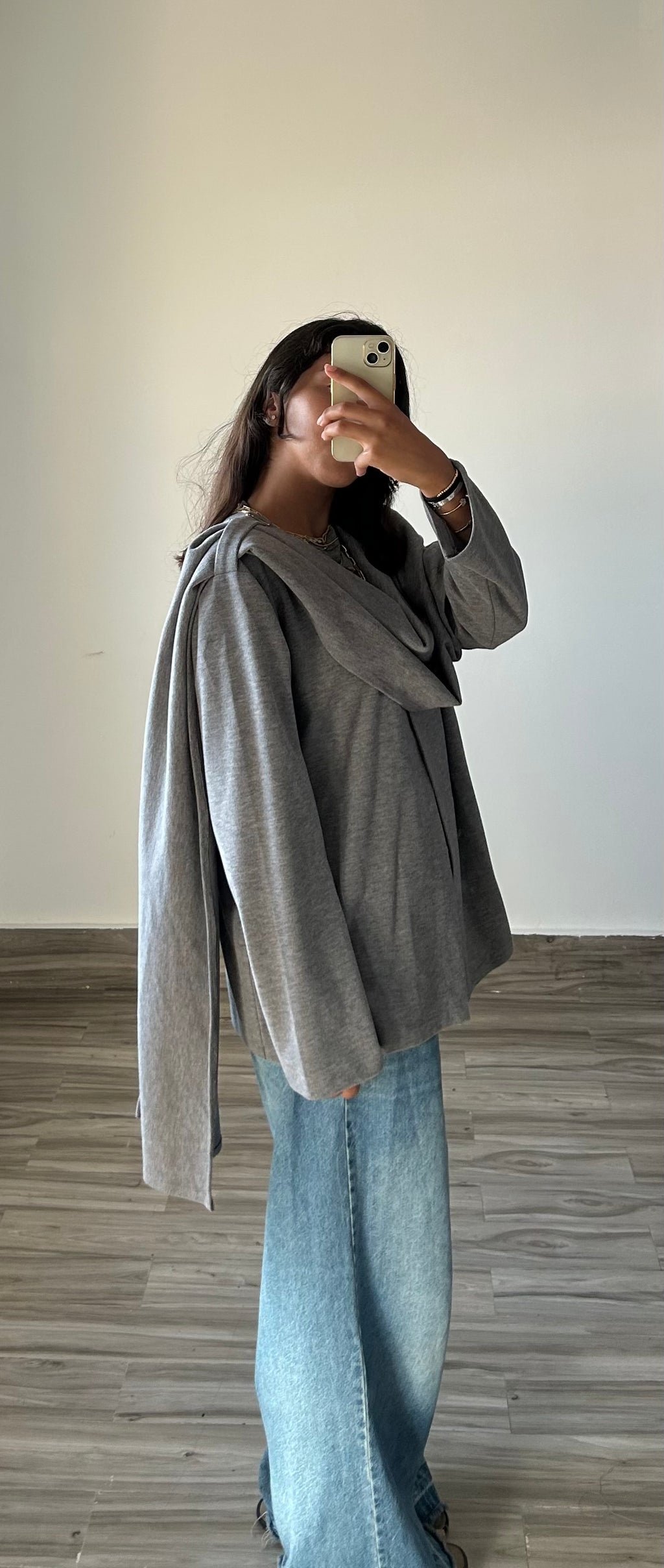 Tricot Scarf Cardigan