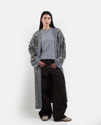 Patches Knit Cardigan in Grey