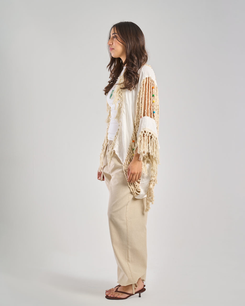 Macramé Short Cardigan