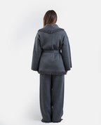 Fringe Knit Set in Grey