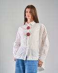 The Poplin Shirt with Red Marbles