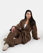 Fringe Knit Set in Cocoa