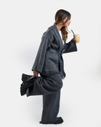 Fringe Knit Set in Grey