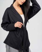 The Wrap Cardigan in Black