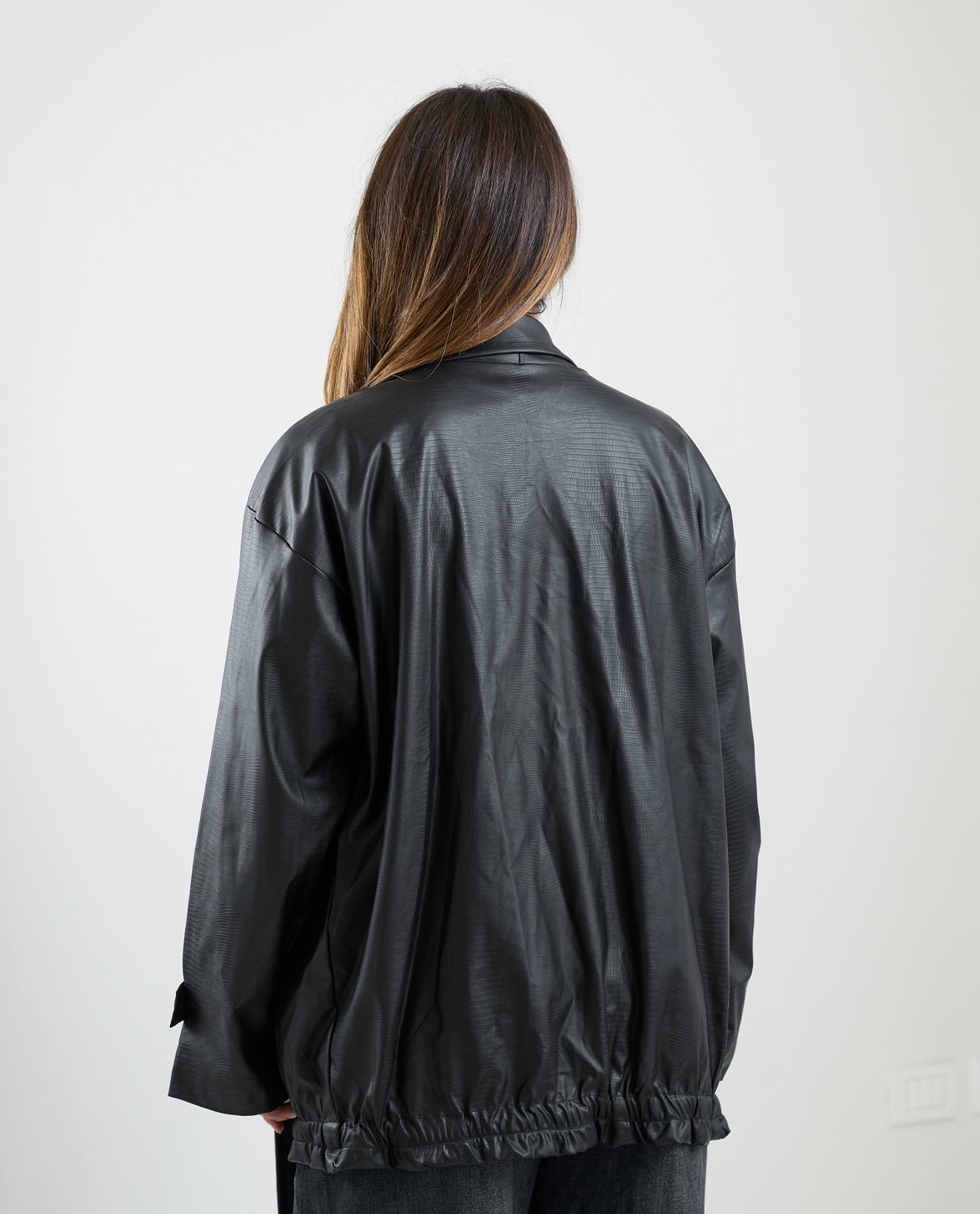 Leather Jacket with Scarf