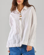 The Poplin Shirt with Beige Marbles