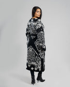 Patches Knit Cardigan in Black