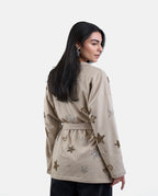 Stars & Moons Cardigan in Beige