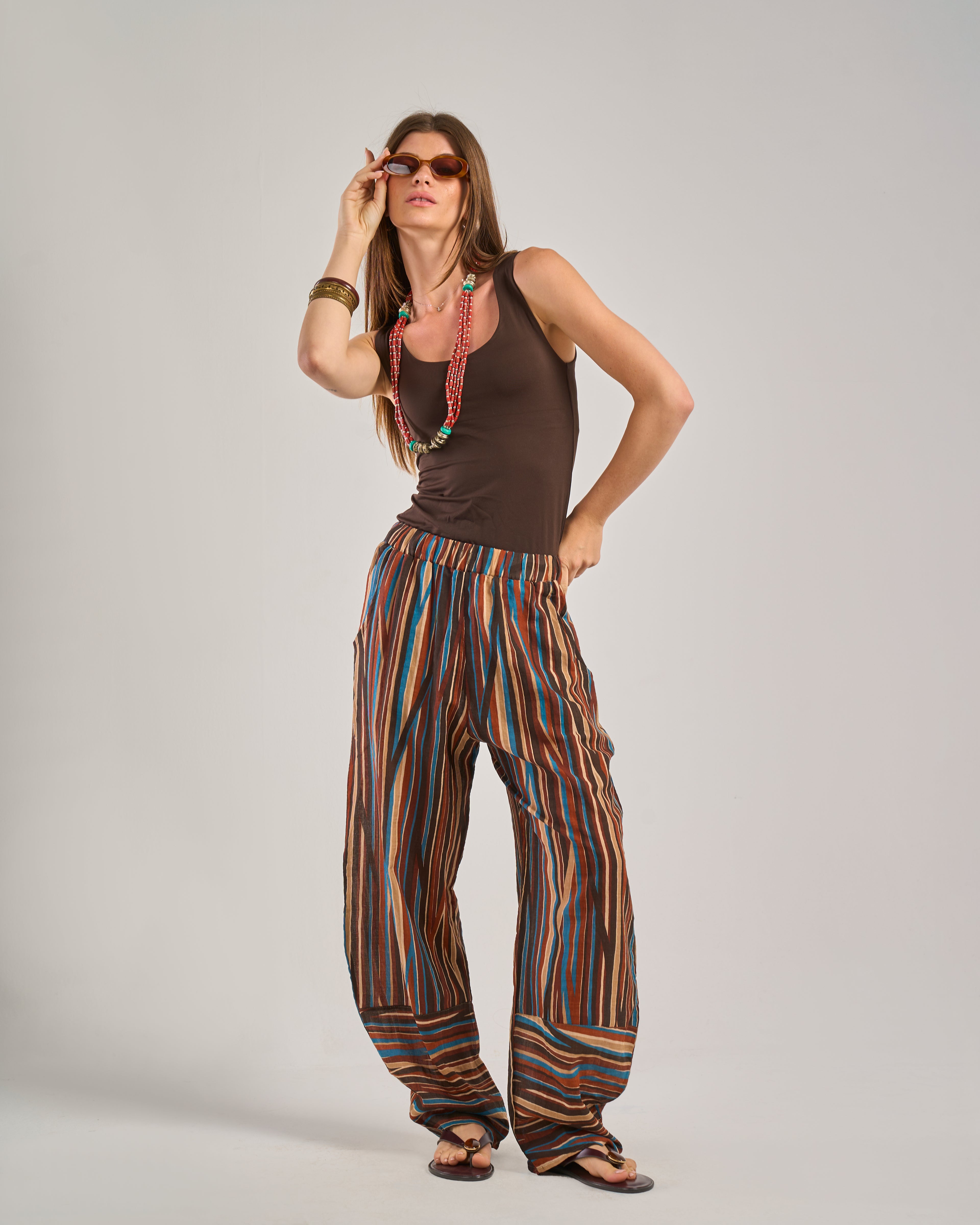 Striped Balloon Pants