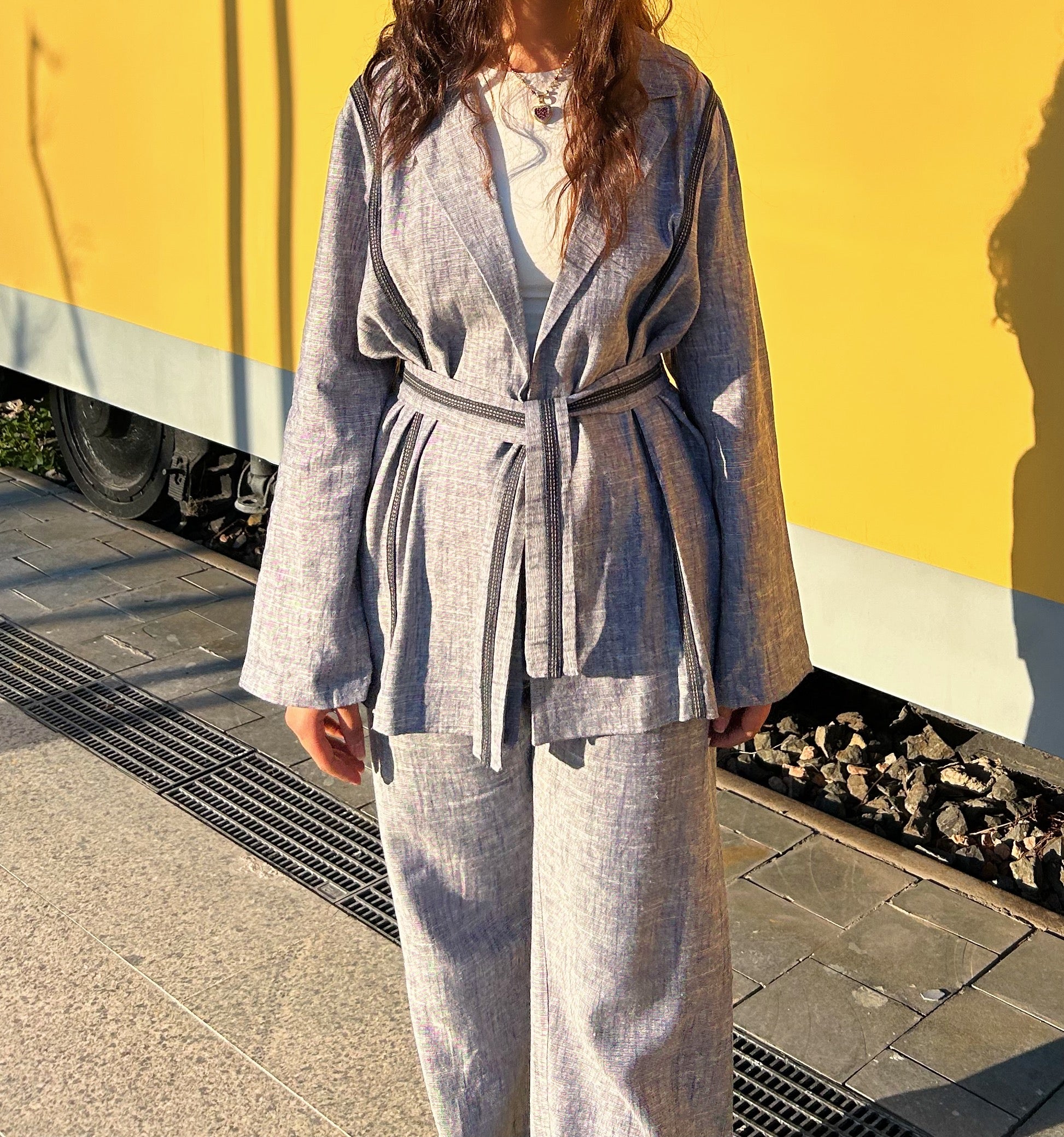 Denim Linen Set