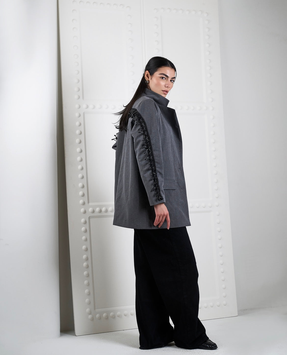 Chunky Blazer in Grey