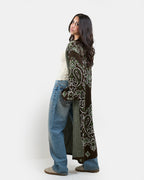 Patches Knit Cardigan in Brown