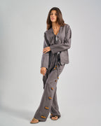 Pure Linen Pants in Grey
