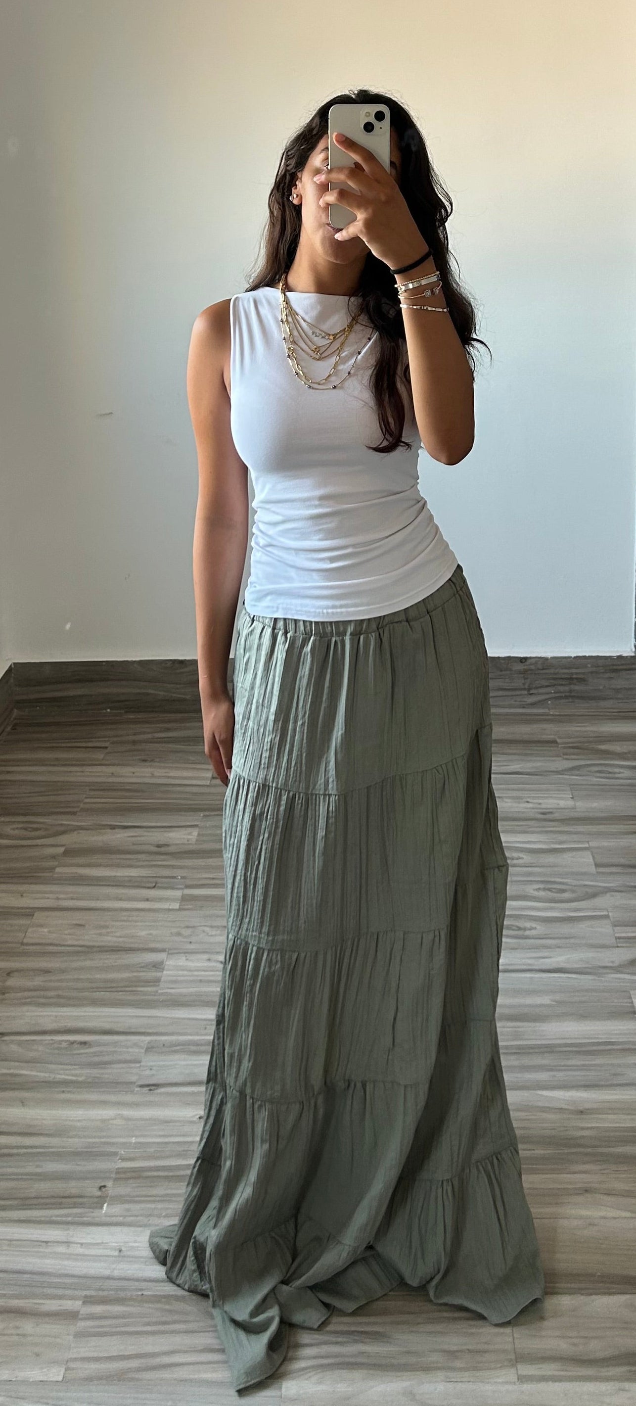 Sage Layers Skirt