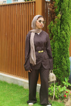 Belted Brown Set