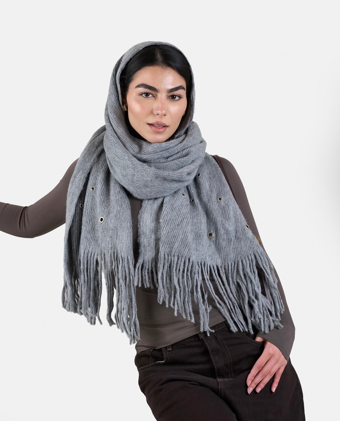 Layer Scarf in Grey