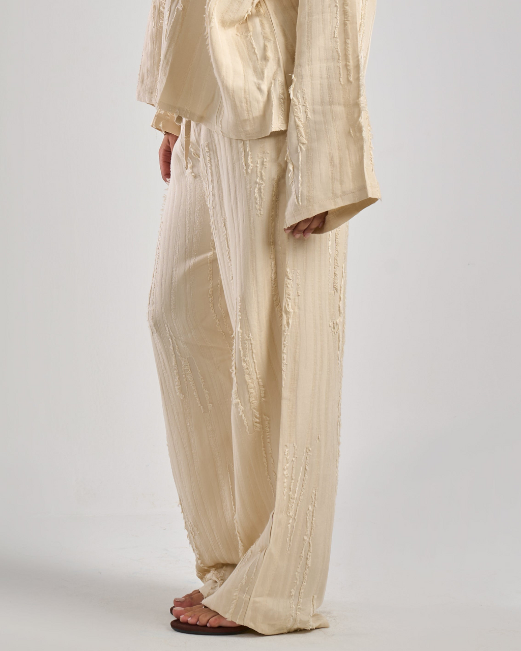 The Cream Feather Pants