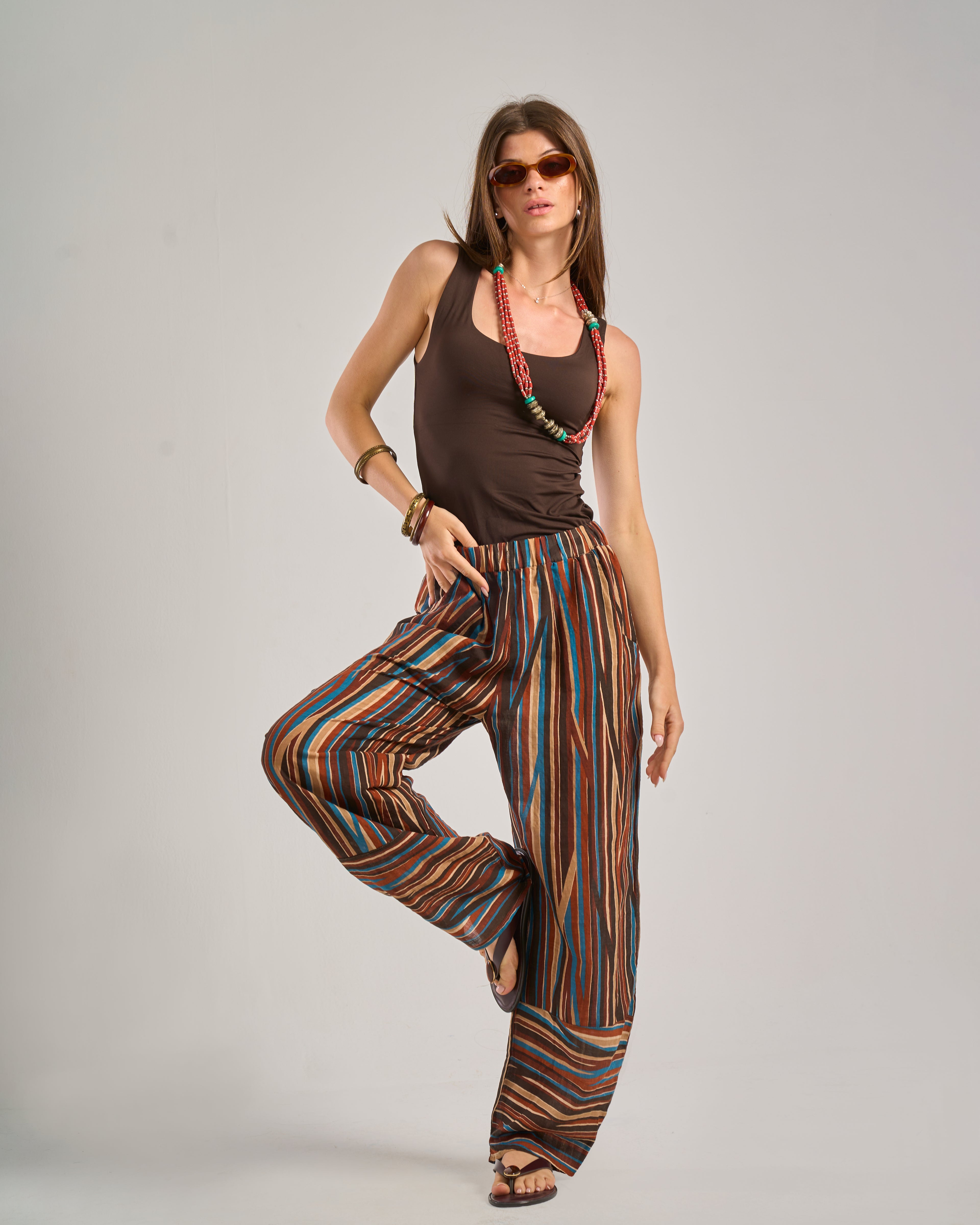 Striped Balloon Pants