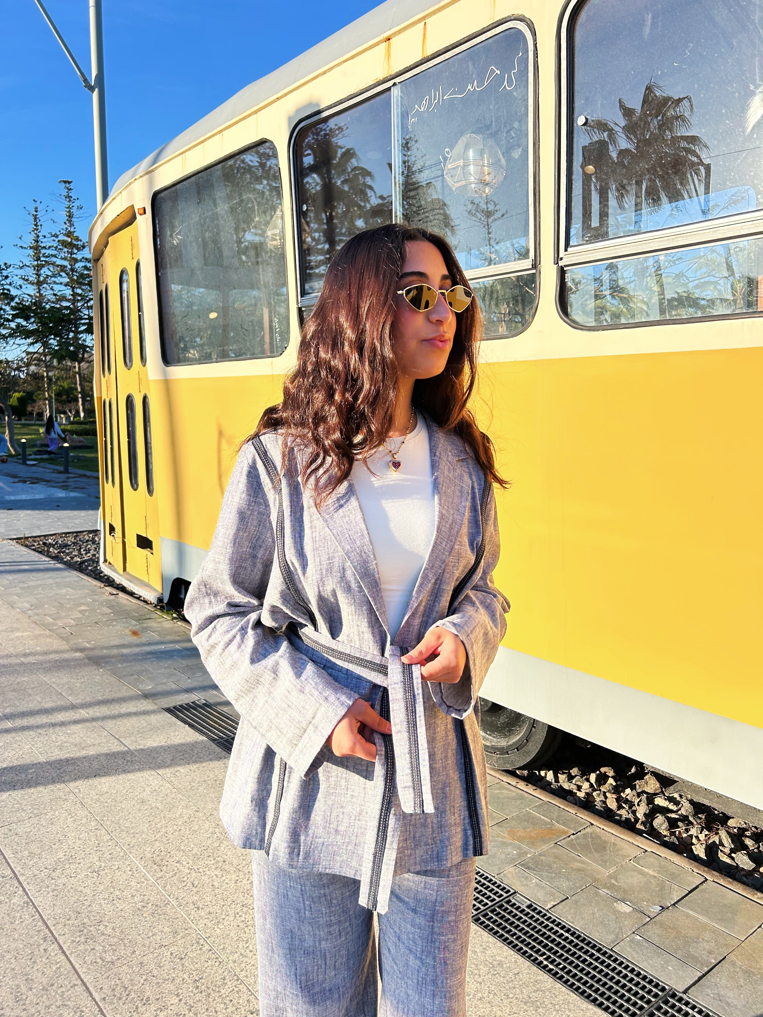 Denim Linen Set