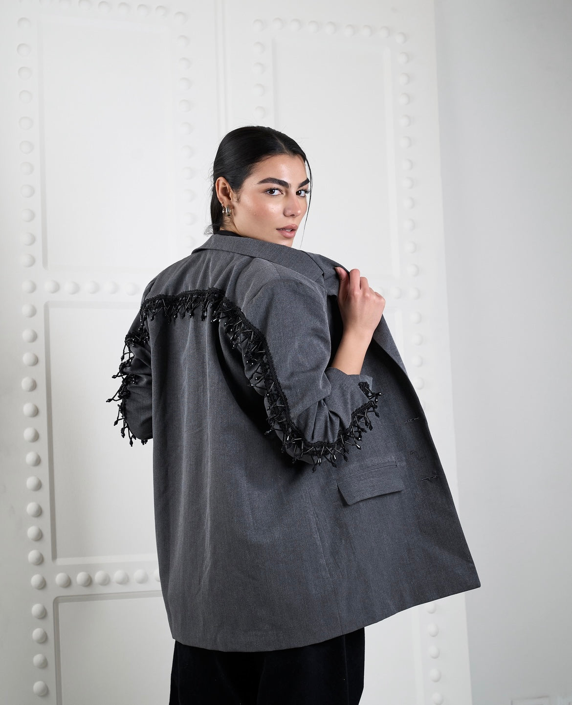 Chunky Blazer in Grey