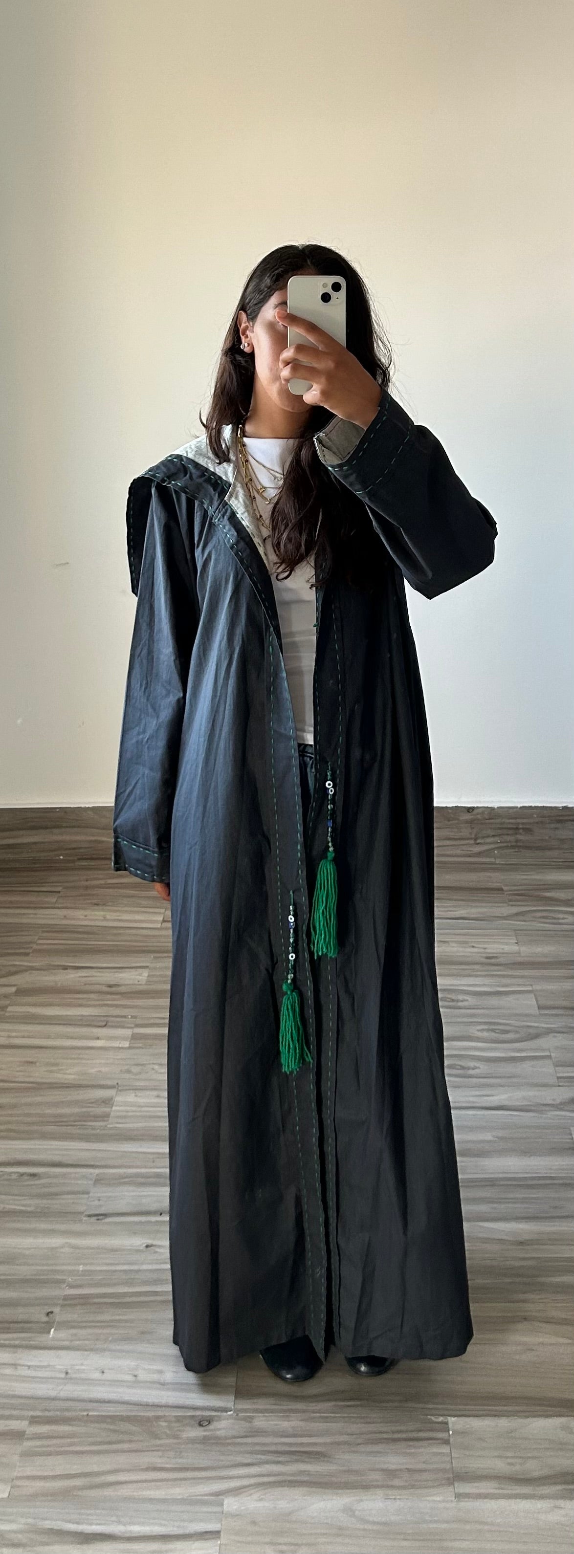 Denim Green Lining Kaftan