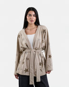 Stars & Moons Cardigan in Beige