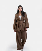 Fringe Knit Set in Cocoa