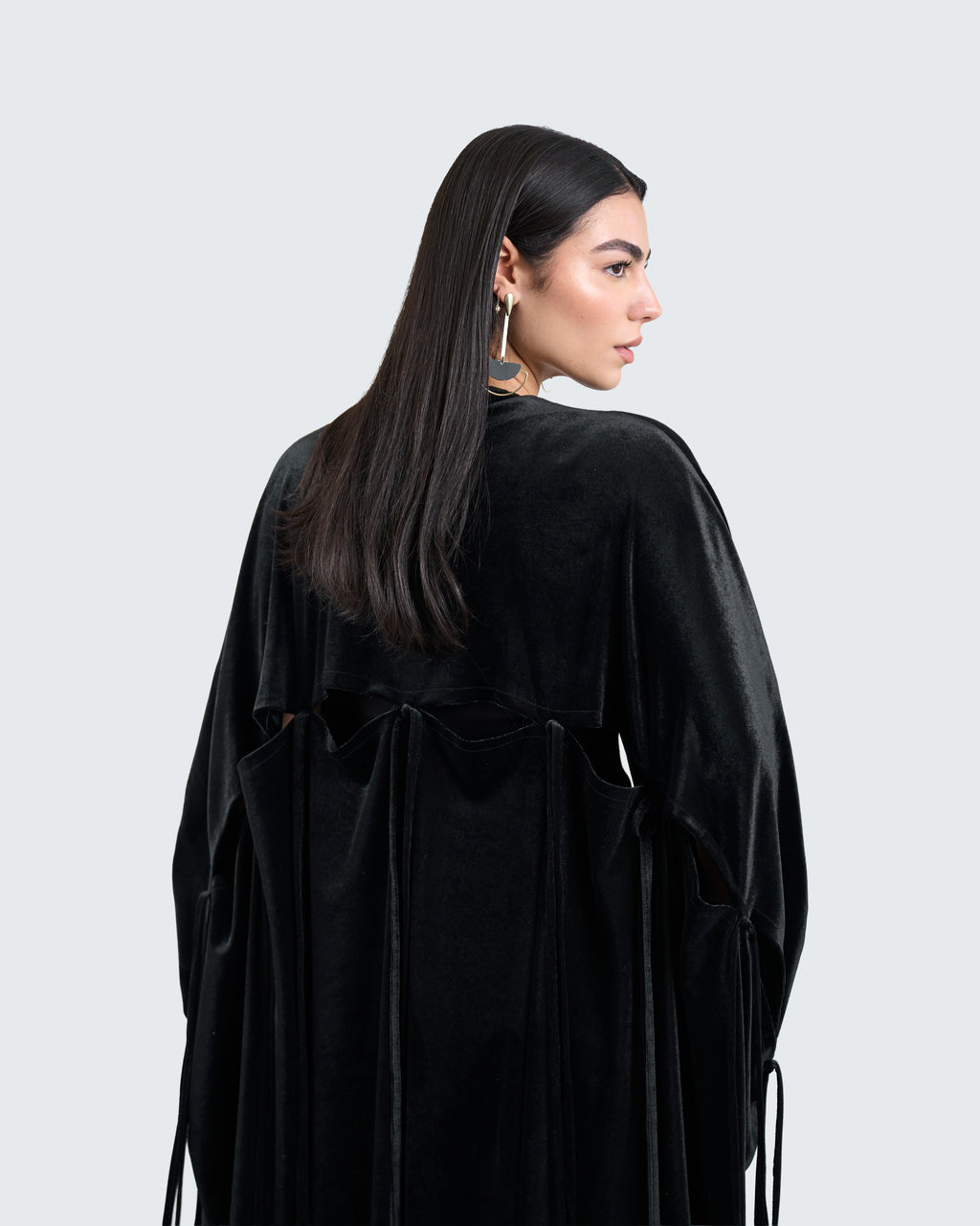 Tassels Kaftan in Black