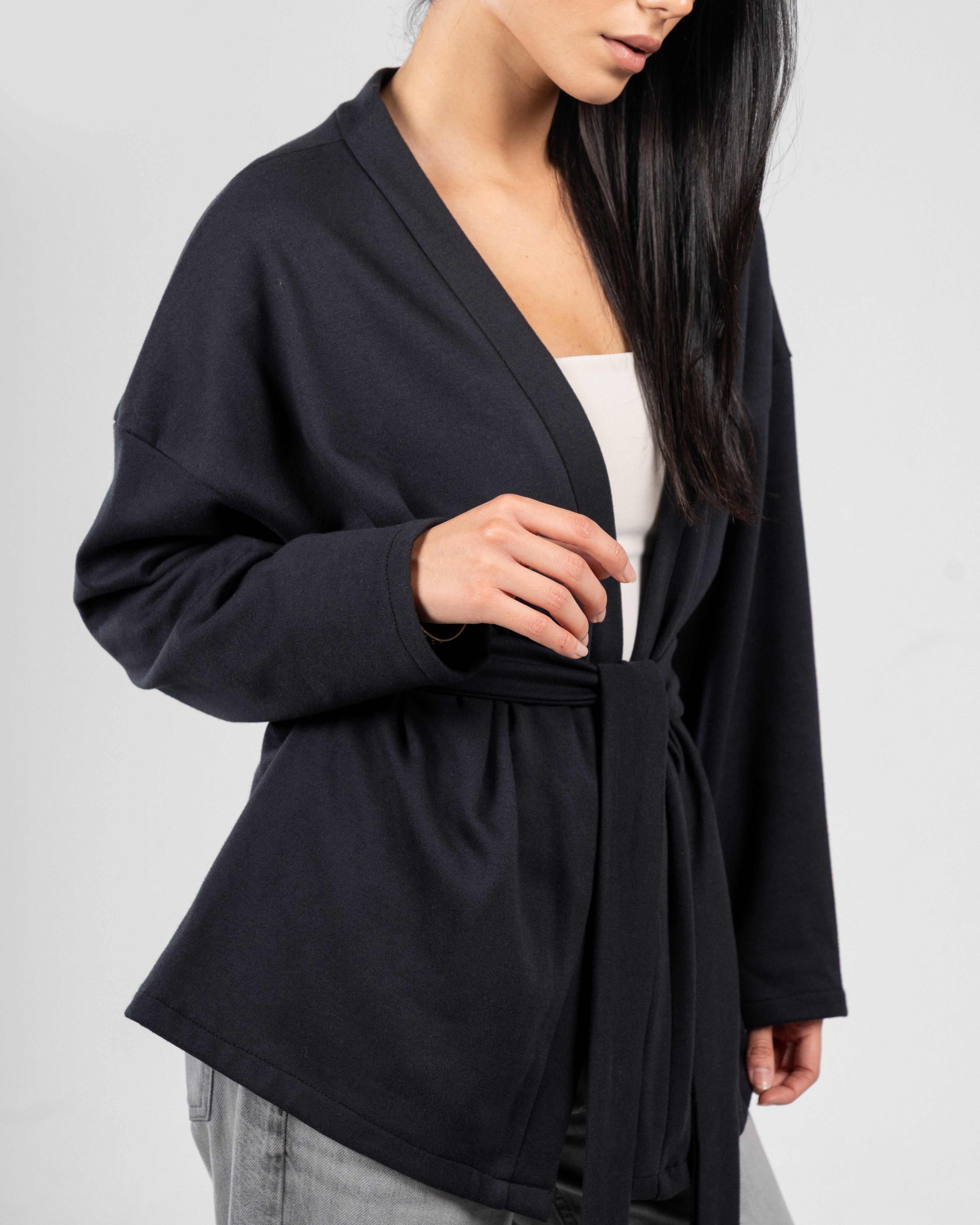 The Wrap Cardigan in Black