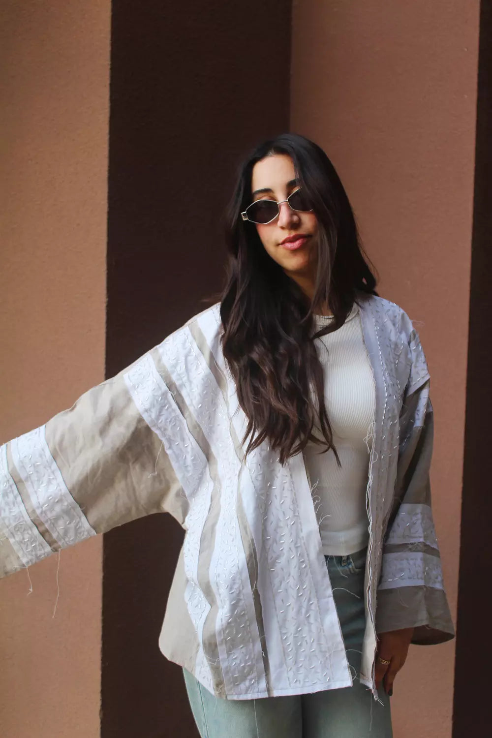 The Linen Muse Beaded Cardigan