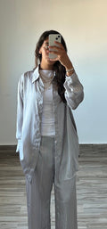 Silk Shirt in Grey size L