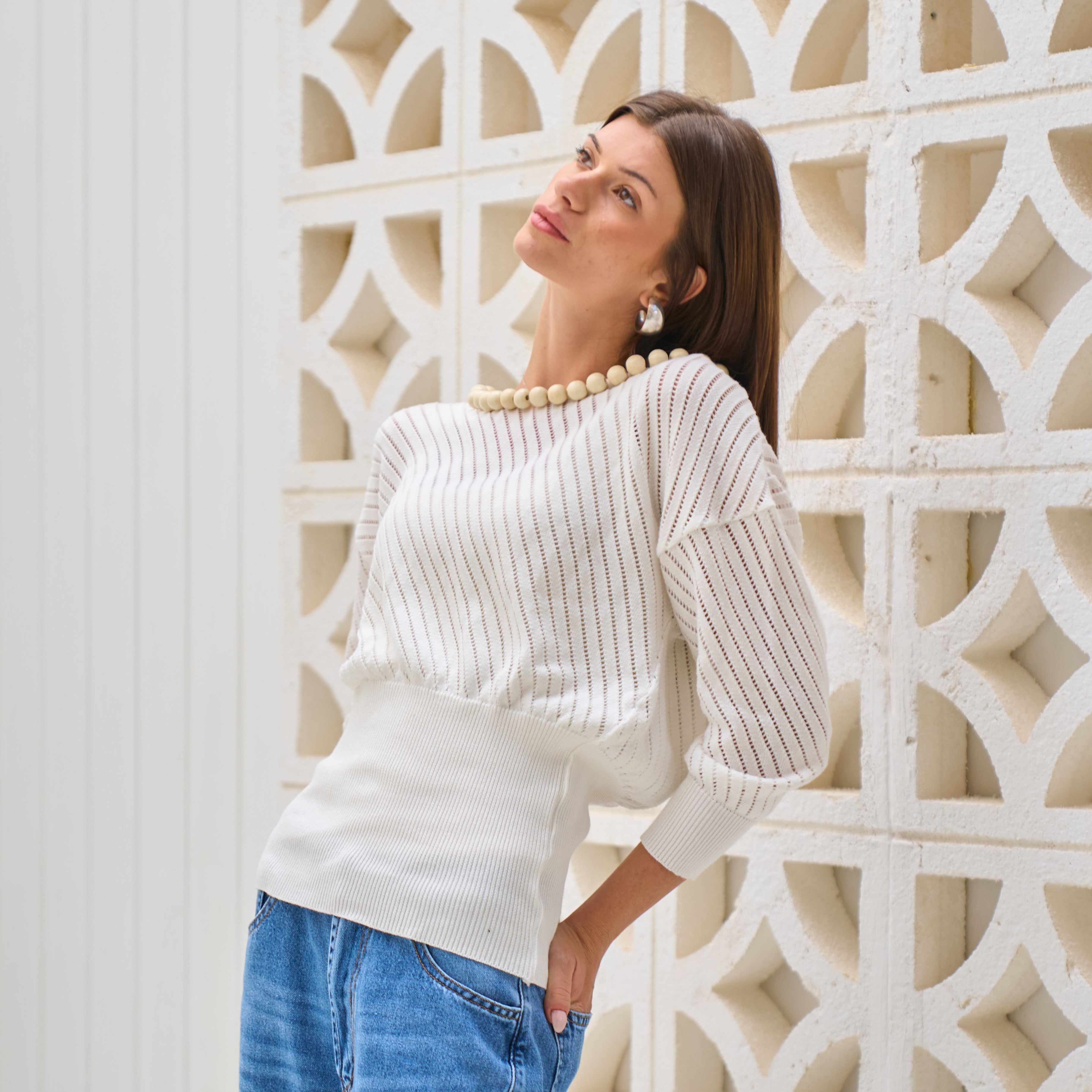 The White Tricot Top