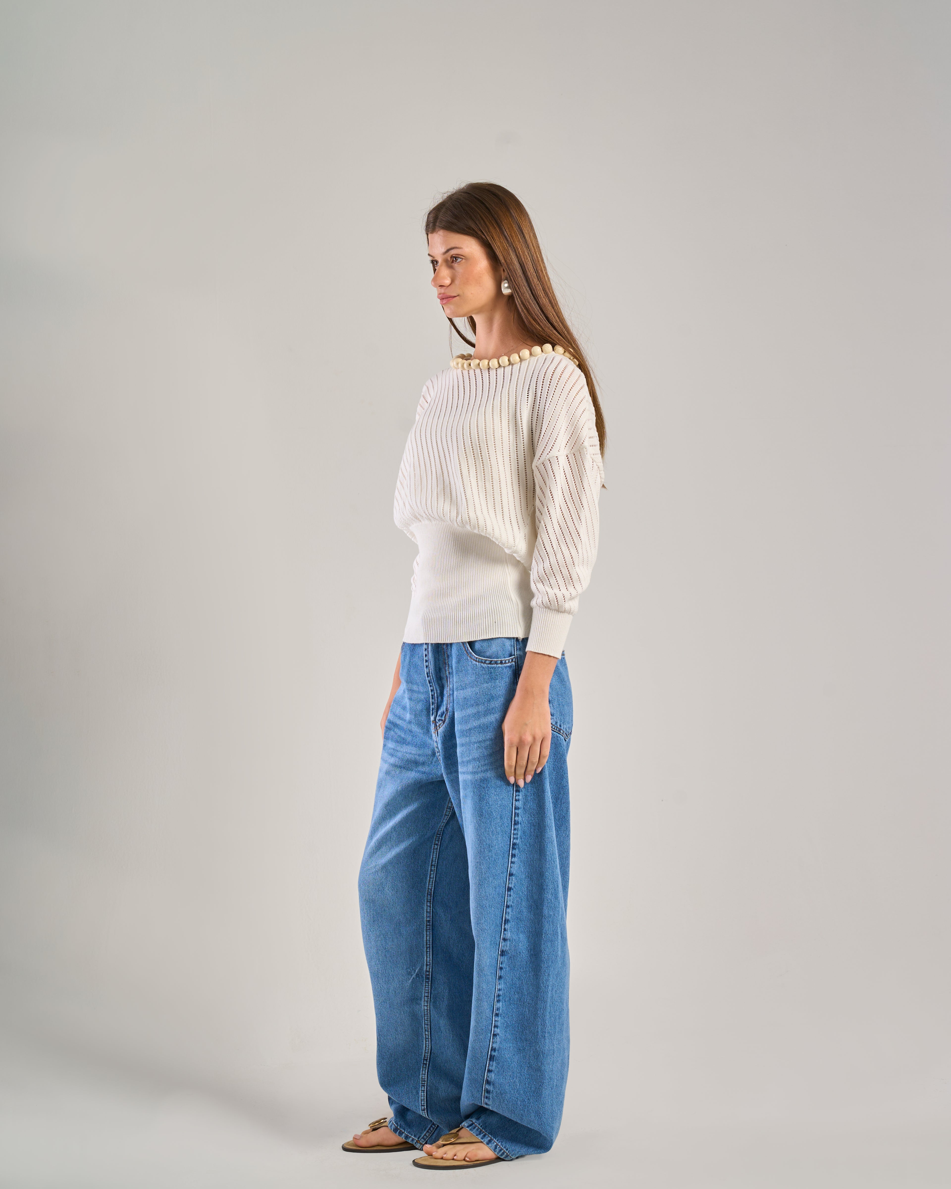The White Tricot Top
