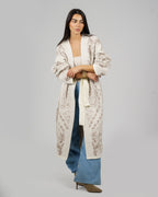 Patches Knit Cardigan in Creme