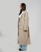 Oversized Trench Coat in Beige