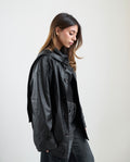 Leather Jacket with Scarf