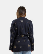 Stars & Moons Cardigan in Black