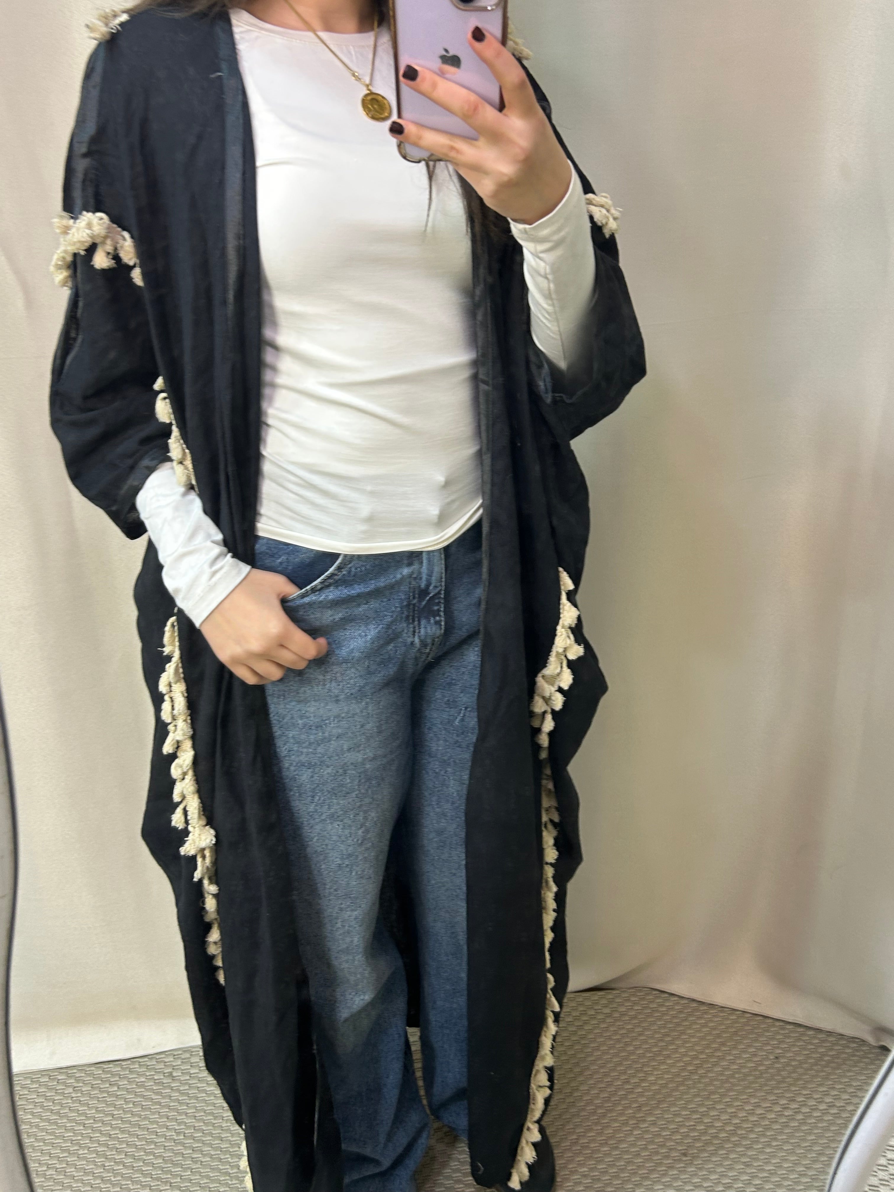 Linen Tassels Kaftan