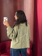 The Star Linen Top in Olive