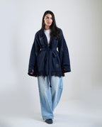 Star Knit Cardigan in Navy