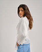 Pearl Buttons Cardigan in White