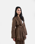 Fringe Knit Set in Cocoa