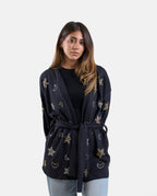 Stars & Moons Cardigan in Black