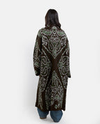Patches Knit Cardigan in Brown