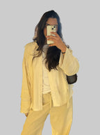 White Shirt with Loose Strips